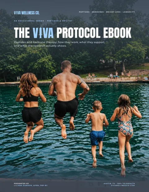 The Viva Protocol eBook cover: hormones, peptides, weight loss and longevity.